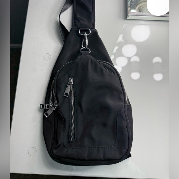 Sasha + Sofi Solid Black Sling Backpack - Picture 1 of 10